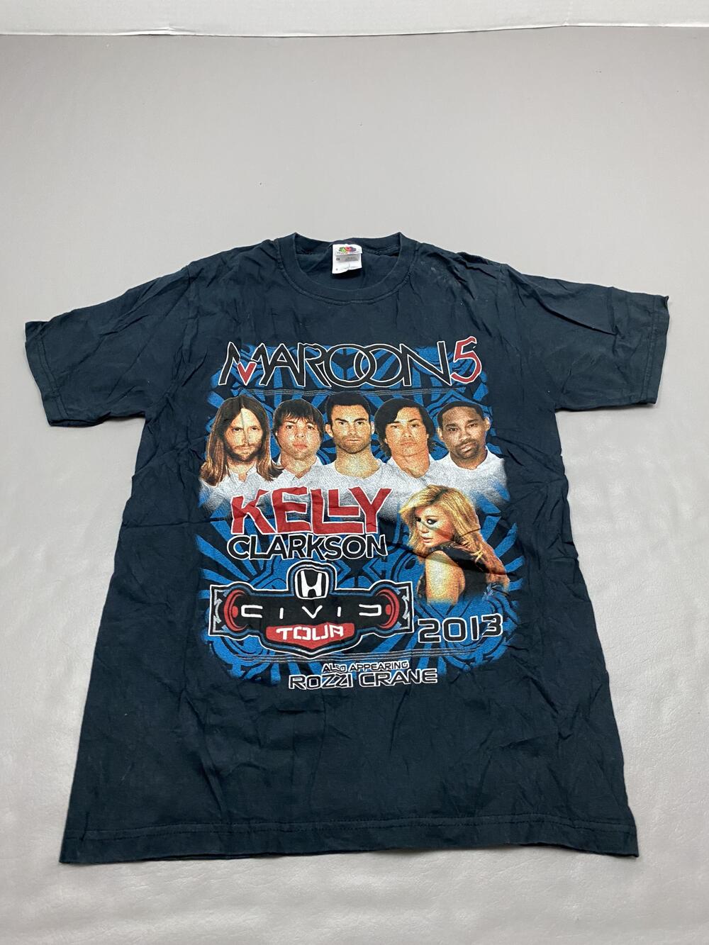 Fruit Of The Loom Maroon 5 Kelly Clarkson Shirt Mens S Black Concert Tour